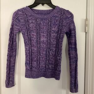 Justice Girl Purple Sweater Size 8 Sparkle Knit